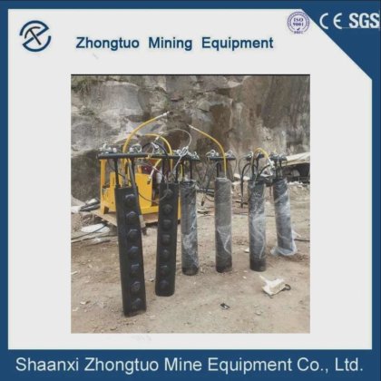 油圧ロックスプリッターを採掘