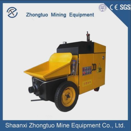 小型混凝土泵车 混凝土喷射泵，15 千瓦电机，8 兆帕压力