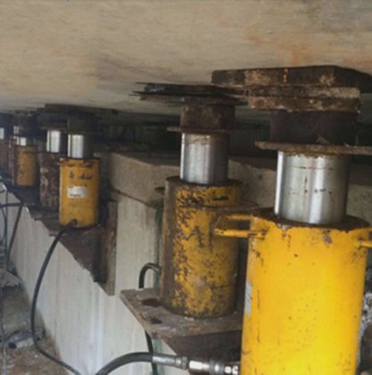 油圧ジャッキの高容量リフティング