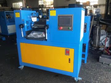 PLC型双辊研磨机，黄色和蓝色定制实验室混合研磨机