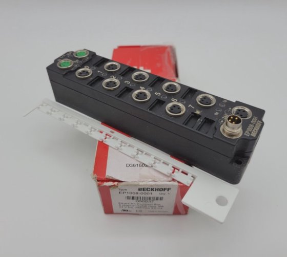 Beckhoff EP1008-0001 EtherCat Compact Box 8-Channel Digital Input M8 ...
