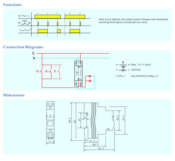 AULT1-16A 250V LATCHING RELAY