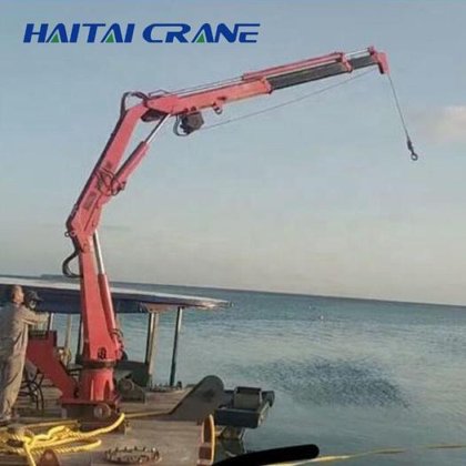 5トンクレーン海洋油圧ナックルクレーン船折りたたみジブデッキクレーン