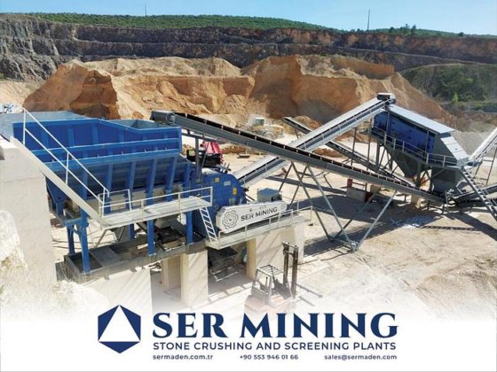 骨材処理用固定式一次衝撃破砕機およびスクリーニングシステム