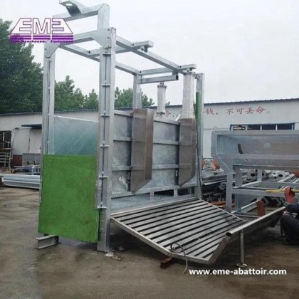 根据设计定制活牛惊吓箱 肉类加工设备 牛屠宰机械