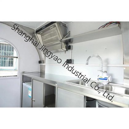 中国供应商定制彩色不锈钢食品配送车移动食品卡车推车