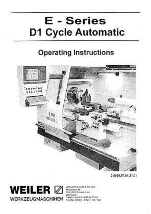 Manual for Used Weiler Machine