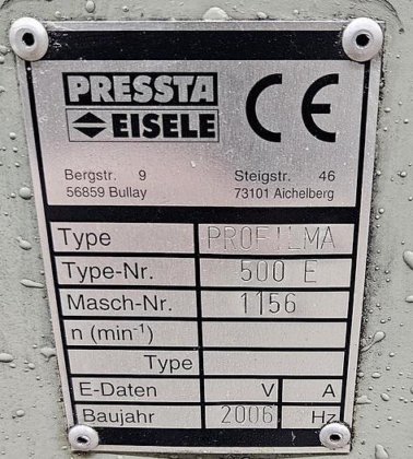 2006 Pressta Eisele Profilma 500