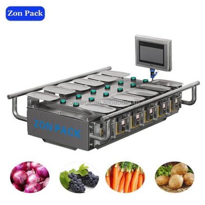 半自动蔬菜秤 12 14 16 头手动组合秤洋葱土豆肉类称重机