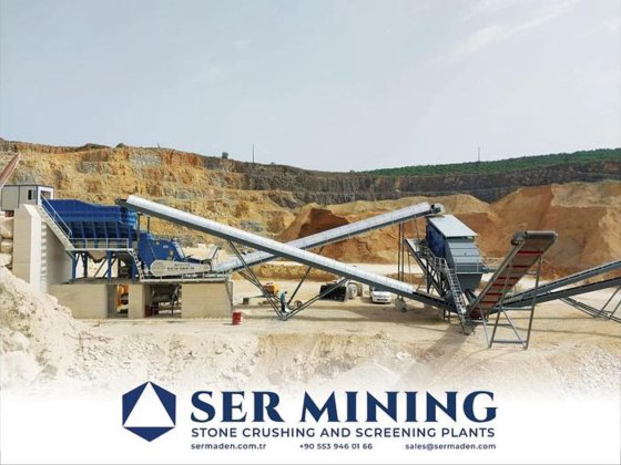 骨材処理用固定式一次衝撃破砕機およびスクリーニングシステム