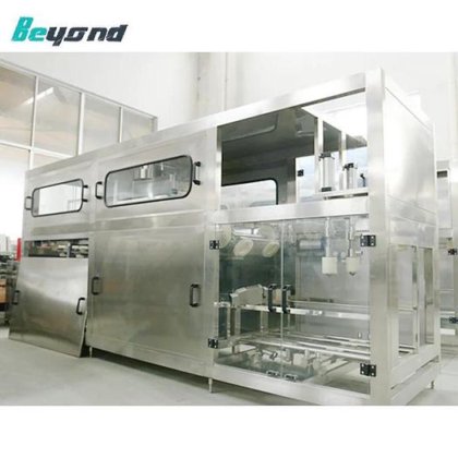 全自动矿泉水灌装旋盖清洗 5 加仑桶装水产品机