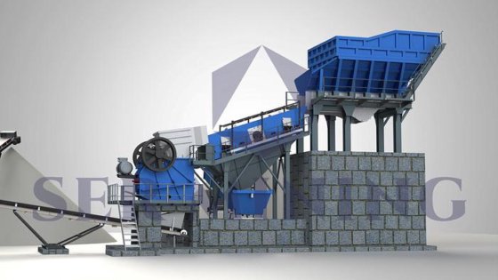 高性能固定式破砕プラント：アゼルバイジャンのジョー、コーン、VSI