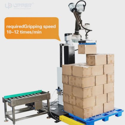 Food box robotic palletizer full