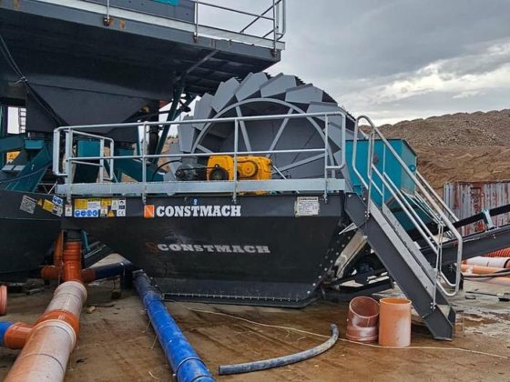 バケットホイール砂洗浄機