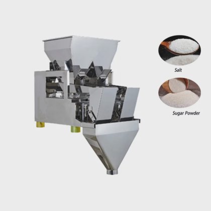 コンベヤーとvffs段ボール箱包装機の重量を量るリニアはかり2ヘッド