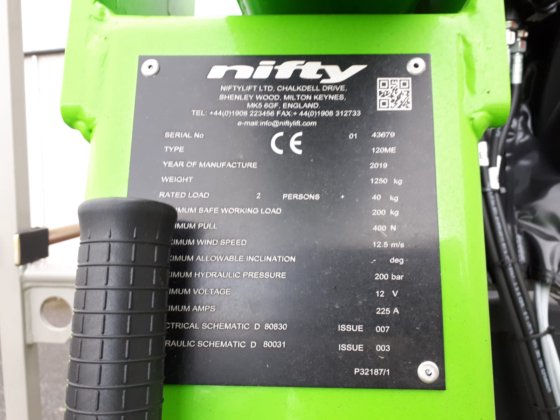 Niftylift 120 – 12m 可牵引