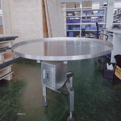 用于包装线的 304 不锈钢旋转台包装收集台
