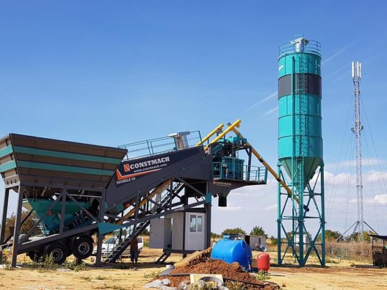 60 立方米便携式混凝土搅拌站