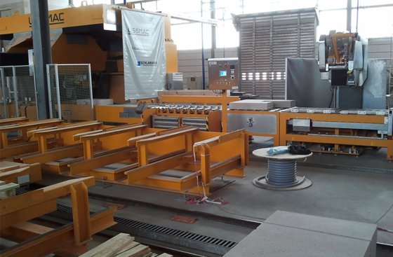 Processing sand-lime brick