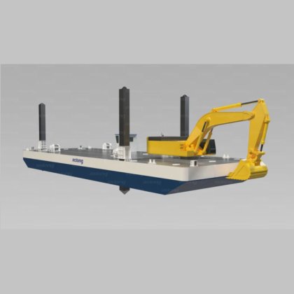 Plataforma de Dragagem com Escavadora