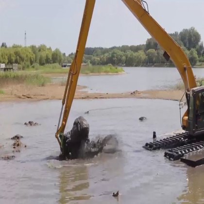 Amphibious Undercarriage Float Pontoon Excavavtor Amphibious Backhoe ...