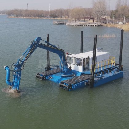 Multi-Function Amphibious Dredger Boat with