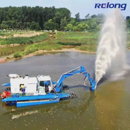 Multi-Function Amphibious Dredger Boat with