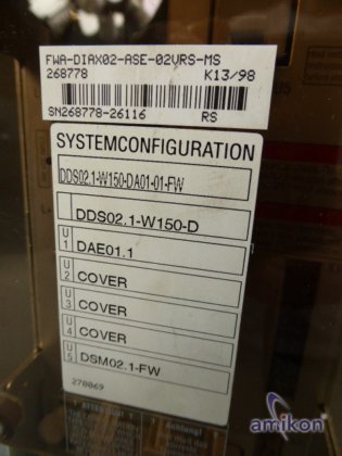 Indramat Ac Servocontroller DDS02.1-W150-DA01-01-FW