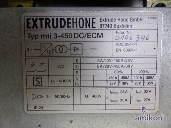ExtrudeerHoonregeling met 3-450DC/ECM