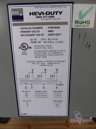 Sola Hevi-Duty transformator HT5F45AS 45