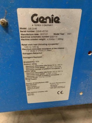 2001 GENIE GS 2046