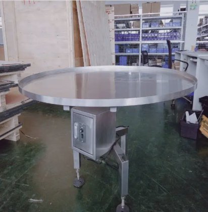 用于包装线的 304 不锈钢旋转台包装收集台