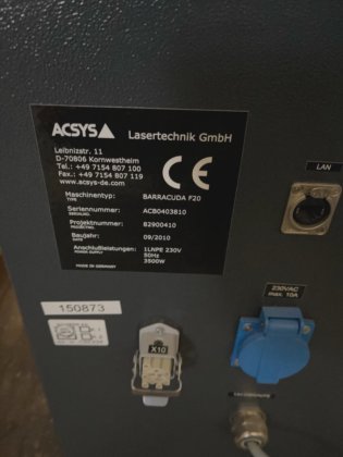 ACSYS BARRACUDA Laser Processing System