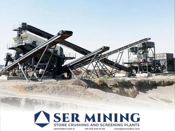 垂直シャフト破砕機を備えた固定式破砕・選別・砂洗浄プラント