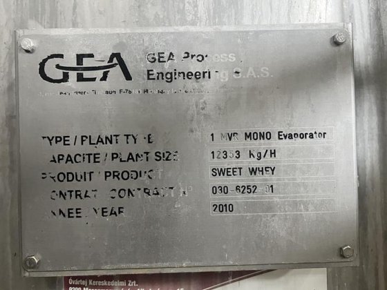 Year 2010 - Evaporator GEA