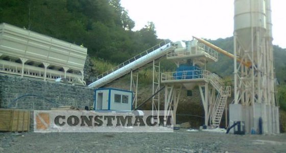 现货发货！100 立方米/小时固定式混凝土搅拌站