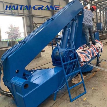 吊臂升降机 折臂式升降机 小型起重机 液压船用硬臂 船用折臂起重机
