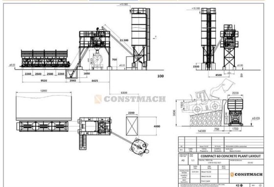 现货发货！30 立方米/小时容量紧凑型混凝土厂，高品质
