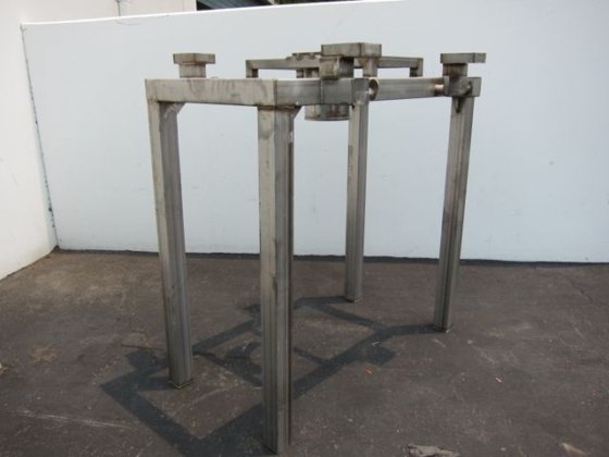 Used discharge station. Mild steel