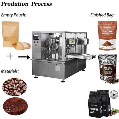 コーヒー豆のための自動前もって作られた袋の詰物およびシーリング回転式 doypack の袋のパッキング機械