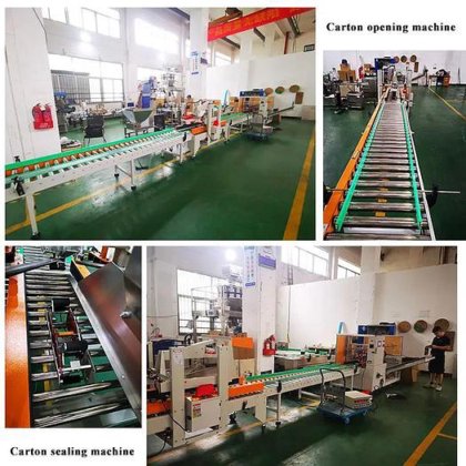 流水线自动开箱机和纸箱封箱机