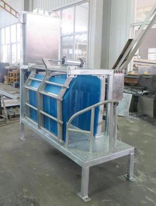 用于生猪屠宰设备的生猪屠宰场气动剔晕箱