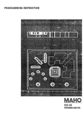 Manual for Used Maho Machine