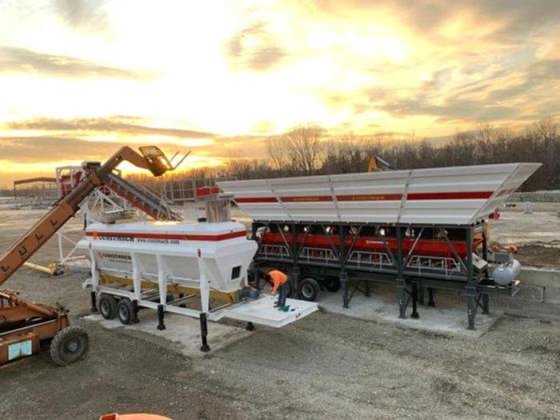 120立方/小时移动混凝土搅拌站