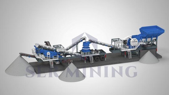 砂利生産のための包括的なモバイルジョーアンドコーン破砕およびスクリーニングシステム