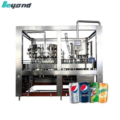 中国啤酒铝罐底部碳酸饮料水灌装机