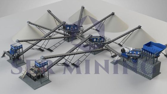 高性能固定式破砕プラント：アゼルバイジャンのジョー、コーン、VSI