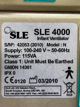 二手 SLE 4000 呼吸机