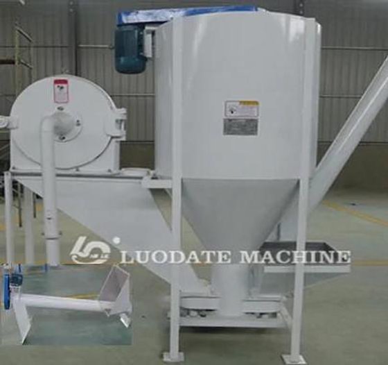 农场用家禽家畜立式粉碎混合机 动物用小产量饲料颗粒粉碎混合设备