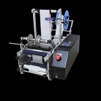 半自动台式塑料玻璃指甲油玻璃圆瓶手动贴标机，用于小瓶贴标机